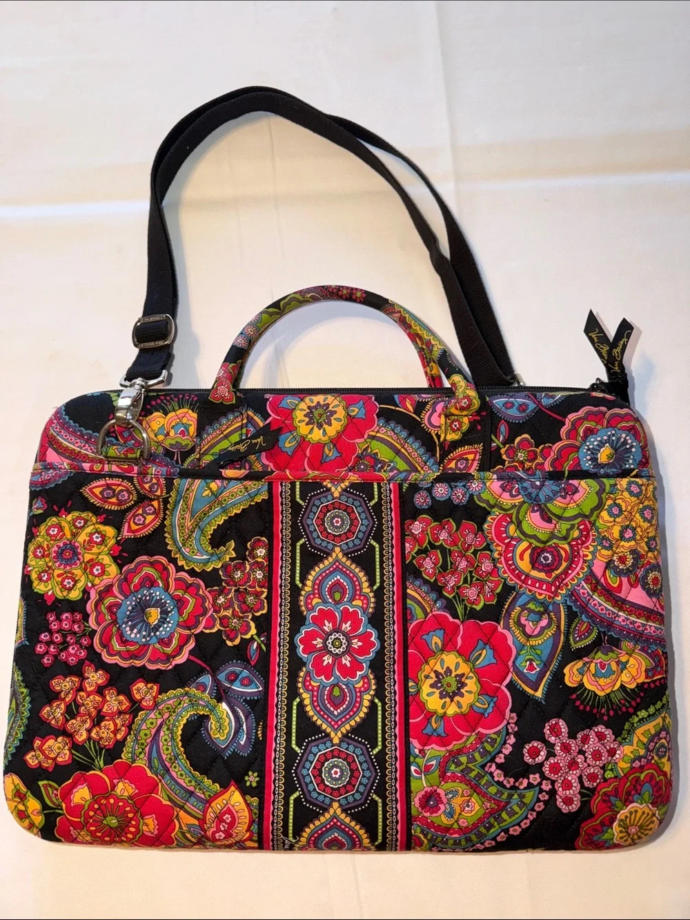 Vera Bradley Retired Hard Sided Laptop Case Shoulder Strap Symphony in Hue